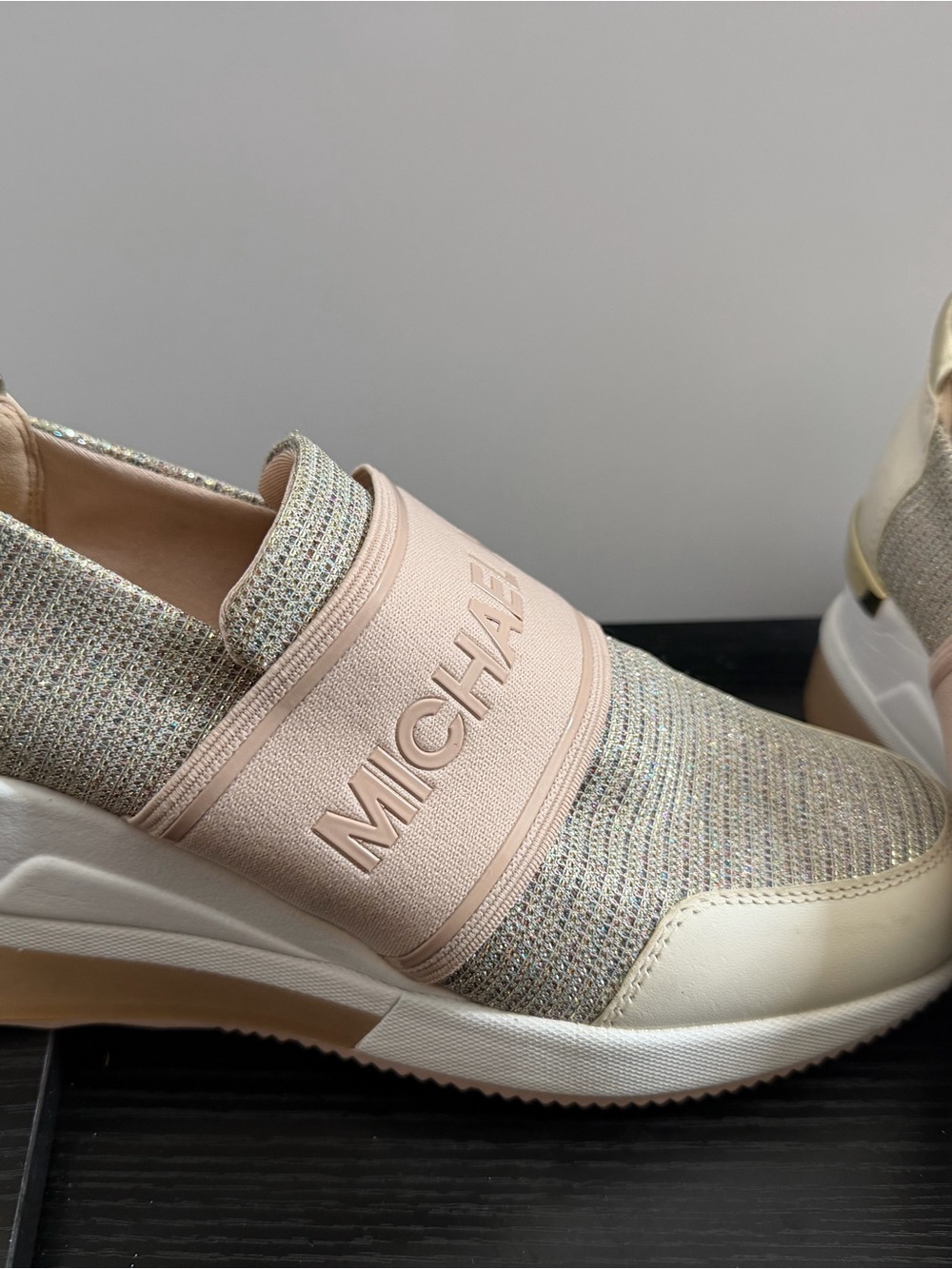 MICHAEL Michael Kors Blush Pink Slip-On Platform Sneakers